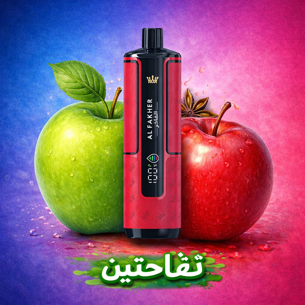 Al Fakher Crown Bar Hyper Max 36000 Puffs - تفاحتين