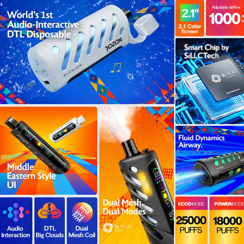 VOZOL Vape Gear Shisha 25000 Puff - بلاك كارنت آيس - الصورة 2